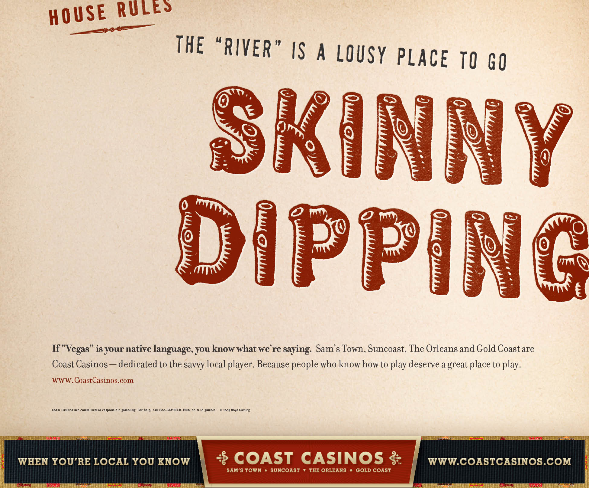Coast Casinos marketing campaign ad design - Mortar Creative Agency San Francisco