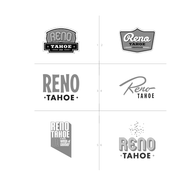 Reno Tahoe USA branding campaign previous logos identity - Mortar Advertising Agency San Francisco