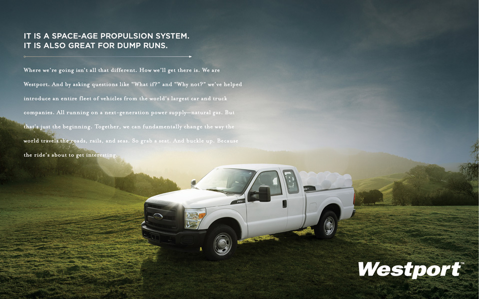 Westport Innovations ad campaign print creative - Bay Area Mortar Advertising Agency