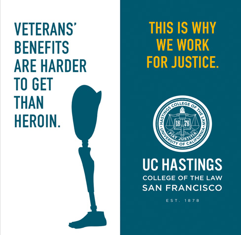 UC Hastings Law outdoor street banners veterans benefits - Mortar Advertising Agency San Francisco